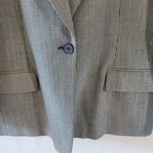 VTG Pendleton Gray Houndstooth 100% Wool Single Breasted Blazer 16 Office Siren - Picture 4 of 11